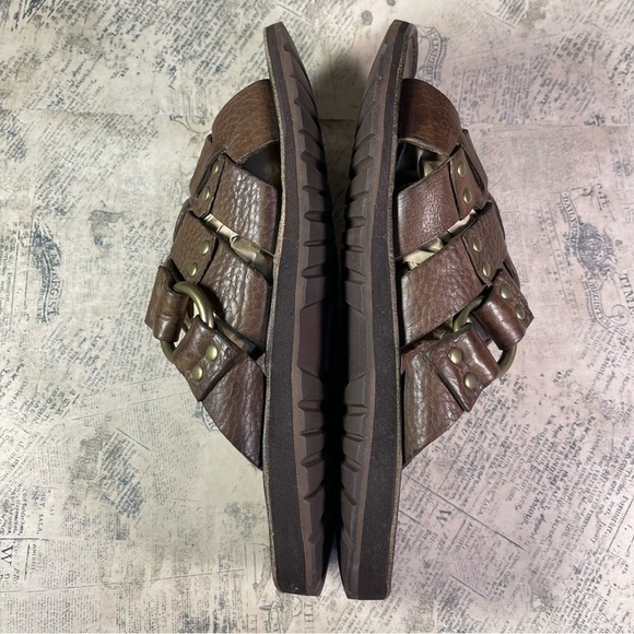 Frye Men Leather LudLow Slide Sandals Size 9 (10.24\